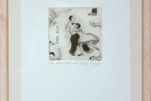 "Koos olla" (kuivnõel) 2001. 23 x 26 cm