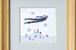 Liisa Maria Murdvee graafika X, 12 x 12 cm.