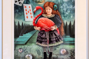 Made Balbat "Alice flamingoga" (digigraafika) 2020. 52 x 44 cm