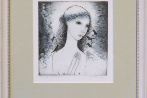Silvi Liiva "Kohtumine" (ofort) 2019. 35,5 x 22 cm