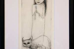 Silvi Liiva "Metsas" (ofort) 2014. 34 x 21 cm.