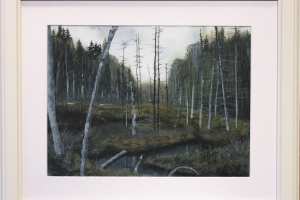 Ylo Kunks "Paganamaa maastik" akvarell. 2019. 58 x 49 cm. Hind 250.-